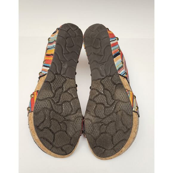 Volatile Vittoria Serape Wedge Women's Multicolor Casual Sandals Size 9 - Picture 7 of 9